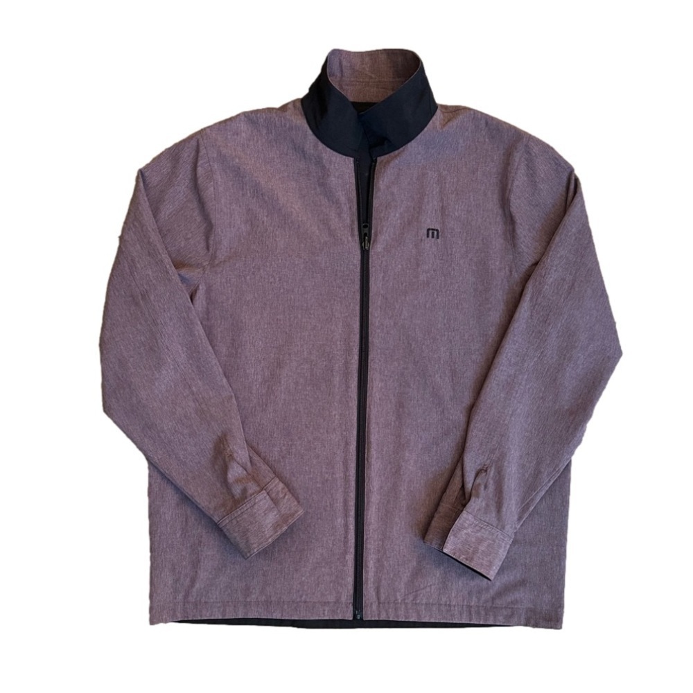 Travis Mathew Men's Purple Performance Jacket with Black Trim